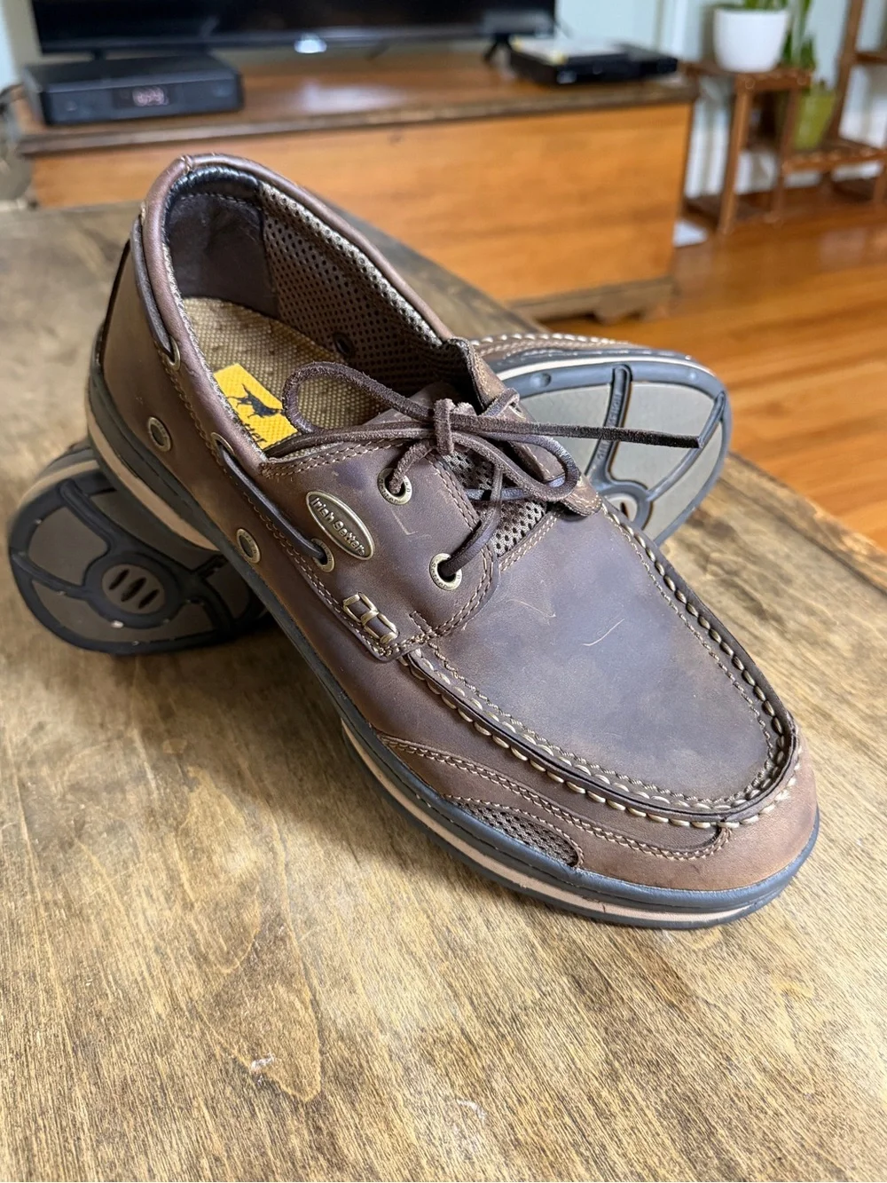 Irish Setter Red Wing Boat Shoes Mens 11.5 D Leather Air Wave Oxford Moc Toe
